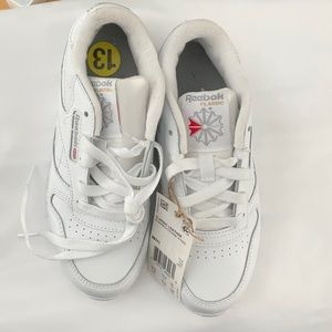 SIZE 13 kids white REEBOK